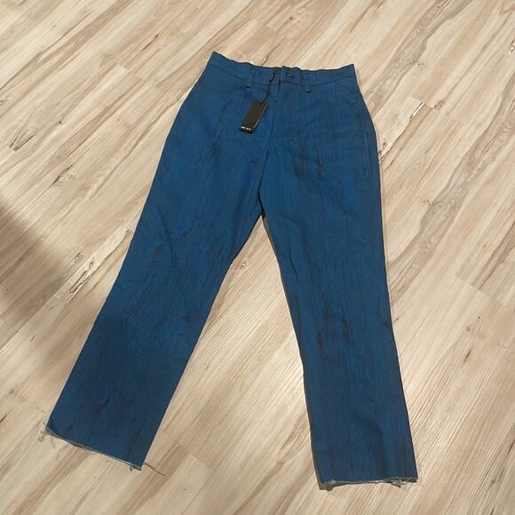 The Kit cropped Alexa jeans ocean grain denim spandex blue jeans size 4 nwt - Picture 5 of 9